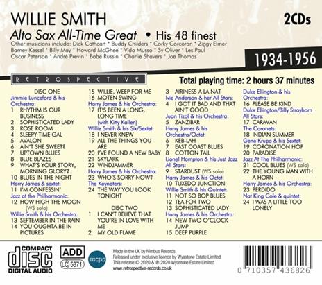 Alto Sax All-Time Greatest - CD Audio di Willie Smith - 2