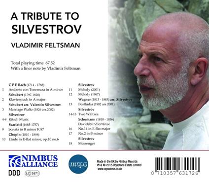 A Tribute to Silvestrov - CD Audio di Vladimir Feltsman