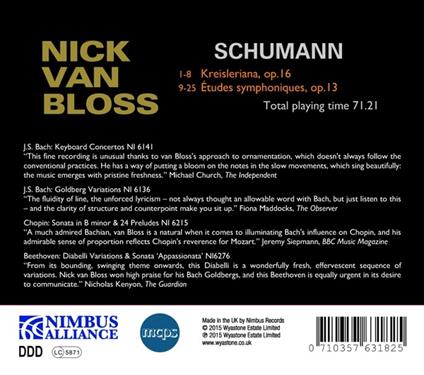 Kreisleriana Op.16 - Studi - CD Audio di Robert Schumann