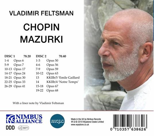 Mazurche complete - CD Audio di Frederic Chopin,Vladimir Feltsman - 2