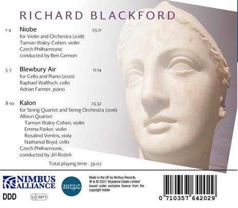 Niobe, Kalon & Blewbury Air - CD Audio di Richard Blackford - 2