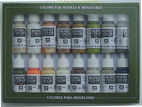 Vallejo Model Color Set - Earthtones (X16 Colours) - Val70141