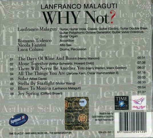 Why Not? - CD Audio di Lanfranco Malaguti - 2