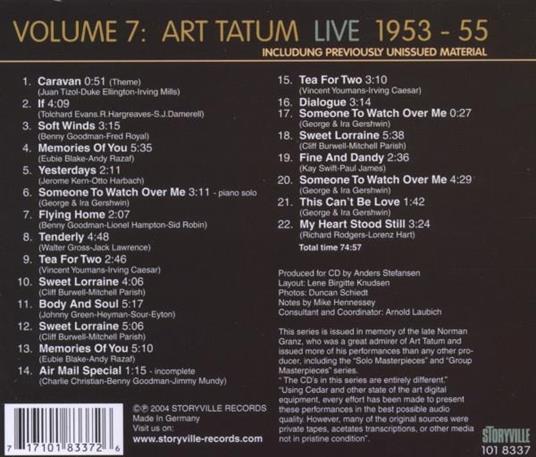 Live 1953-1955 vol.7 - CD Audio di Art Tatum - 2