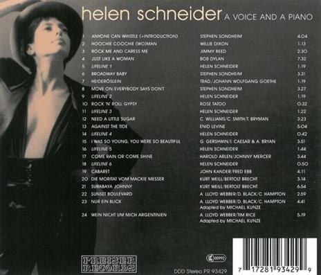 Voice & A Piano - CD Audio di Helen Schneider - 2