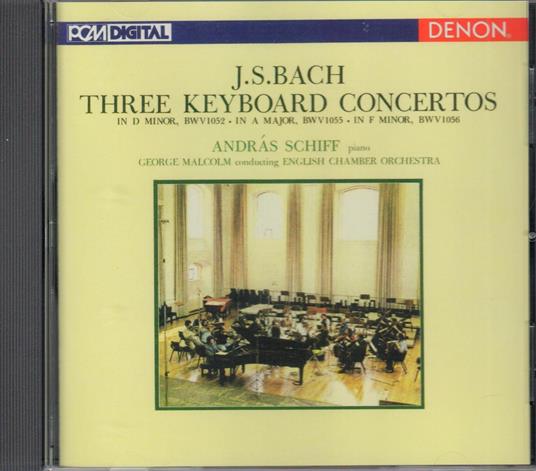 Three Keyboard Concertos - CD Audio di Johann Sebastian Bach