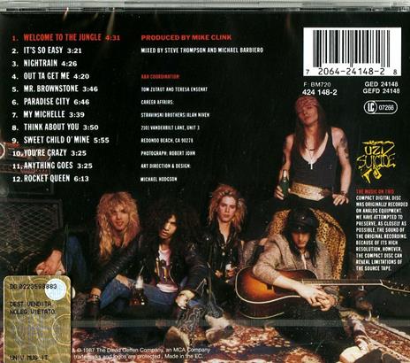 Appetite for Destruction - CD Audio di Guns N' Roses - 2