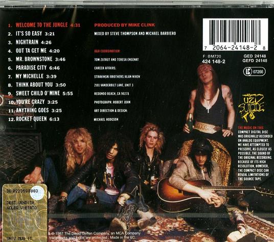 Appetite for Destruction - CD Audio di Guns N' Roses - 2