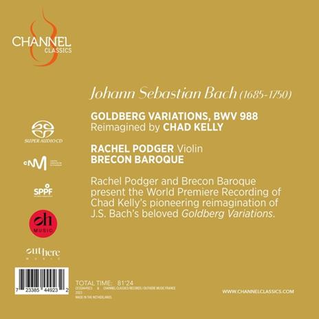 Goldberg Variations Reimagined - CD Audio di Johann Sebastian Bach,Rachel Podger - 2