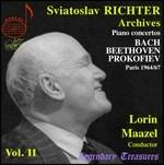 Concerto per pianoforte n.5 / Concerto per pianoforte n.1 / Concerto per pianoforte n.5 - CD Audio di Johann Sebastian Bach,Ludwig van Beethoven,Sergei Prokofiev,Lorin Maazel,Sviatoslav Richter,Orchestre National de France,Orchestre National de l'ORTF