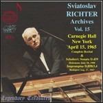 Archives vol.15. Complete Recital at Carnegie Hall 1965 - CD Audio di Johannes Brahms,Frederic Chopin,Sergei Rachmaninov,Maurice Ravel,Franz Schubert,Sviatoslav Richter