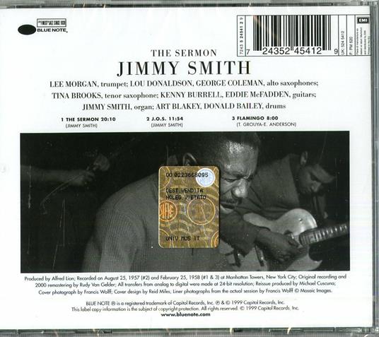 The Sermon (Rudy Van Gelder) - CD Audio di Jimmy Smith - 2