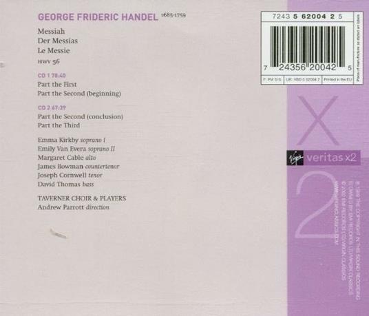 Il Messia (Serie Veritas) - CD Audio di Georg Friedrich Händel - 2
