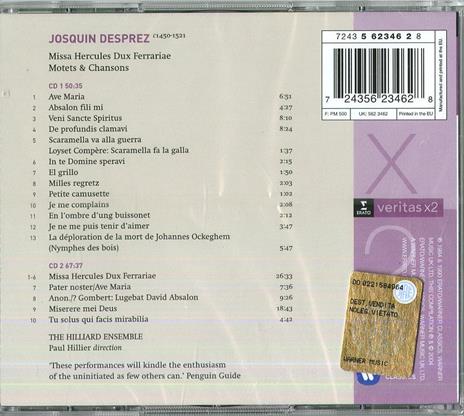 Missa Hercules Dux Ferra - CD Audio di Josquin Desprez - 2