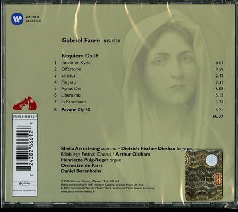 Requiem e Pavane - CD Audio di Gabriel Fauré,Dietrich Fischer-Dieskau,Daniel Barenboim - 2