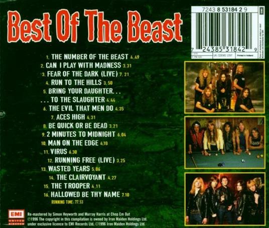 Best of the Beast - CD Audio di Iron Maiden - 2