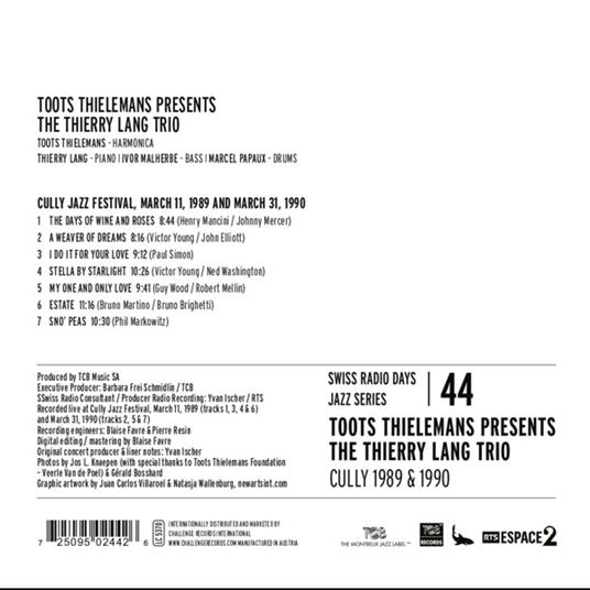 Swiss Radio Days vol.44 - CD Audio di Toots Thielemans - 2