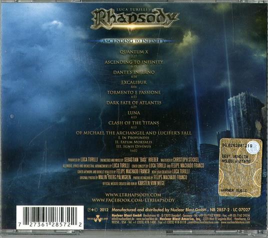 Ascending to Infinity - CD Audio di Luca Turilli's Rhapsody - 2