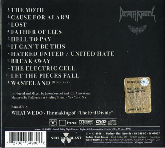 The Evil Divide - CD Audio + DVD di Death Angel - 2