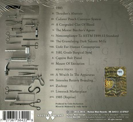 Surgical Steel (Complete Edition) - CD Audio di Carcass - 2