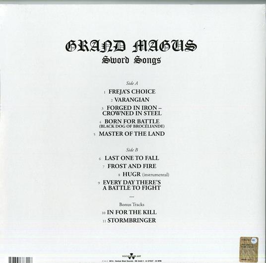 Sword Songs - Vinile LP di Grand Magus - 2