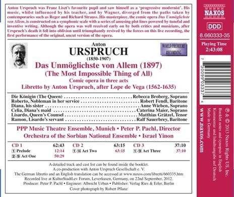 Das Unmoglichste von Allem - CD Audio di Anton Urspruch - 2