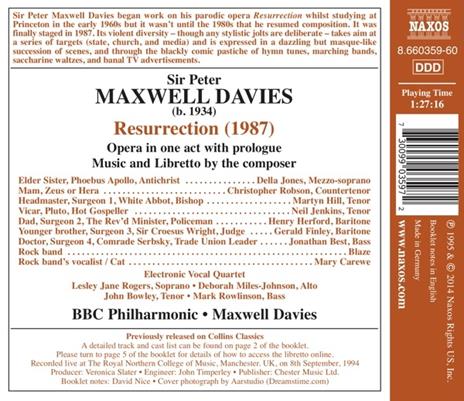 Resurrection - CD Audio di Sir Peter Maxwell Davies - 2