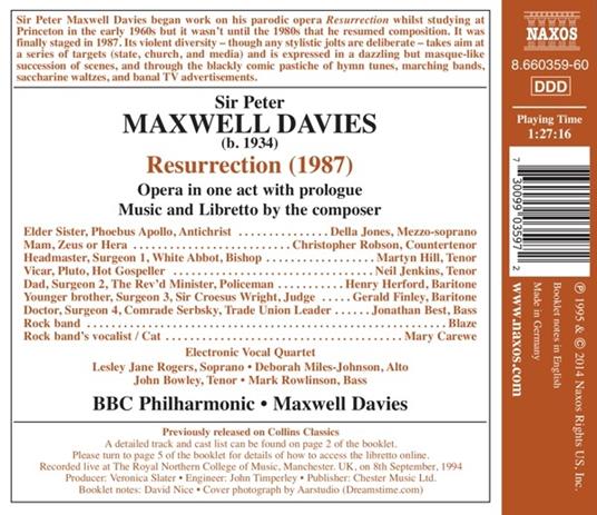 Resurrection - CD Audio di Sir Peter Maxwell Davies - 2