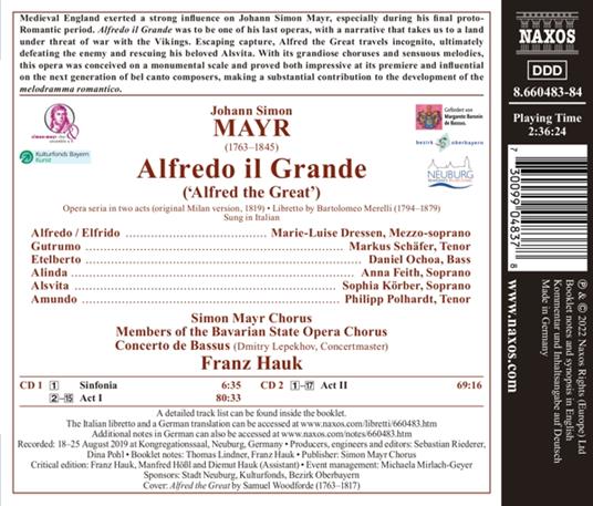 Alfredo il Grande - CD Audio di Johann Simon Mayr,Franz Hauk - 2