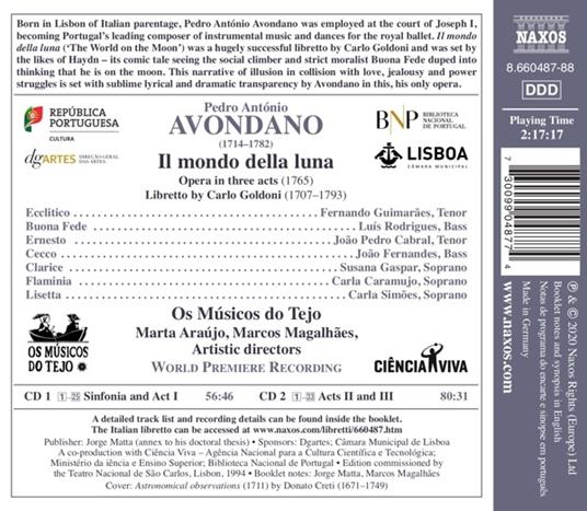 Il Mondo della Luna - CD Audio di Pedro Antonio Avondano - 2