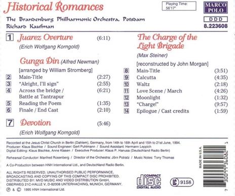 Historical Romances - CD Audio - 2