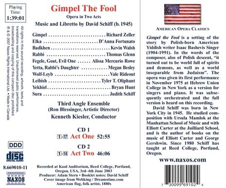 Gimpel the Fool - CD Audio di David Schiff - 2