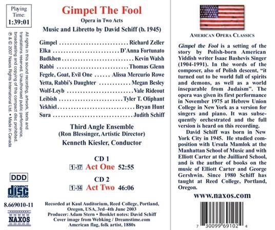 Gimpel the Fool - CD Audio di David Schiff - 2