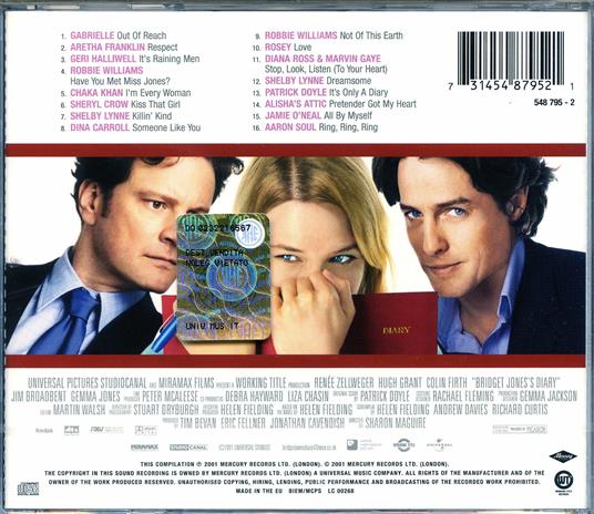 Il Diario di Bridget Jones (Bridget Jones's Diary) (Colonna sonora) - CD |  IBS