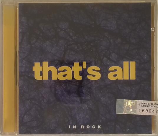 That's All In Rock - CD Audio