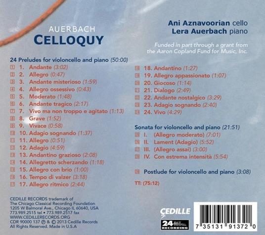 Celloquy - CD Audio di Lera Auerbach - 2