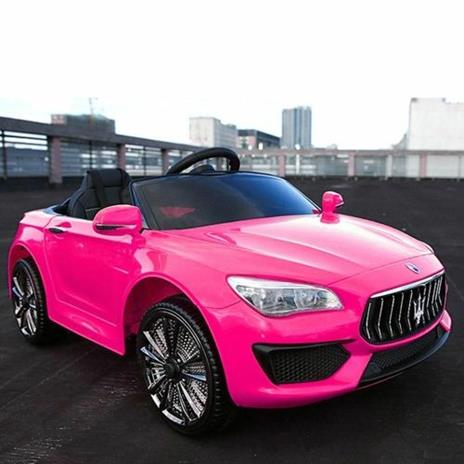 Auto Elettrica per Bambini Maserati Ghibli 12V Luci Suoni MP3 Telecomando Rosa - 2