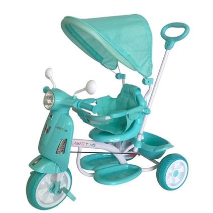 Triciclo Special Verde Acqua Reversibile Fronte Mamma Con Manico E Cappottina Lmt Lt916