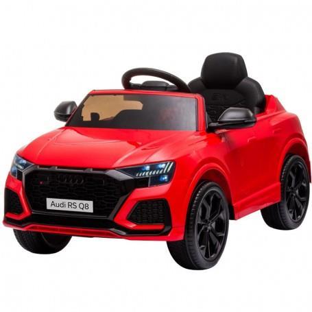 Auto Elettrica Per Bambini Audi Rs Q8 Rossa 12V Con R/C, Ing. Mp3 E Usb, Sedile In Pelle, Led