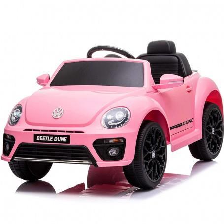 Auto Elettrica Per Bambini Volkswagen The Beetle Rossa R/C 12V Luci E Suoni, Bluetooth - 3