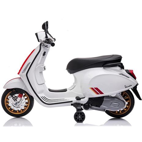 Moto Elettrica Per Bambini Vespa Piaggio Sprint Bianca 12V Ing. Mp3, Usb E Microsd Lt941 - 2