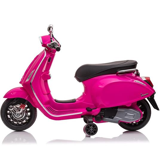 Moto Elettrica Per Bambini Vespa Piaggio Sprint Rosa 12V Ing. Mp3, Usb E Microsd Lt941 - 2