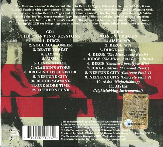Contino Sessions (Digipack) - CD Audio di Death in Vegas - 2