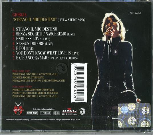 Giorgia – Strano Il Mio Destino (Live & Studio 95/96) (2005, CD) - Discogs