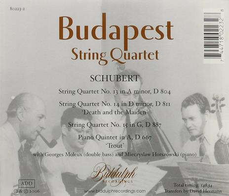 String Quartet - CD Audio di Franz Schubert - 2