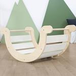 Tavola d''equilibrio Montessori YUPEE - legno massiccio - bianco