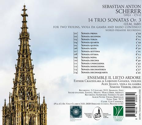 14 Sonate op.3 - CD Audio di Simone Vebber,Sebastian Anton Scherer - 2