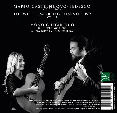 The Well Tempered Guitars op.199 vol.1 - CD Audio di Mario Castelnuovo-Tedesco,Mono Guitar Duo - 2