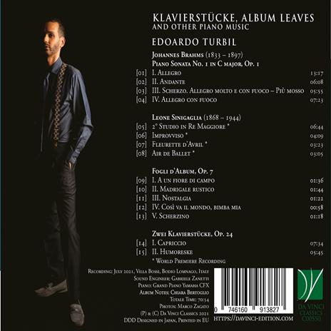 Klavierstücke. Album Leaves and Other Piano Music - CD Audio di Johannes Brahms,Leone Sinigaglia - 2