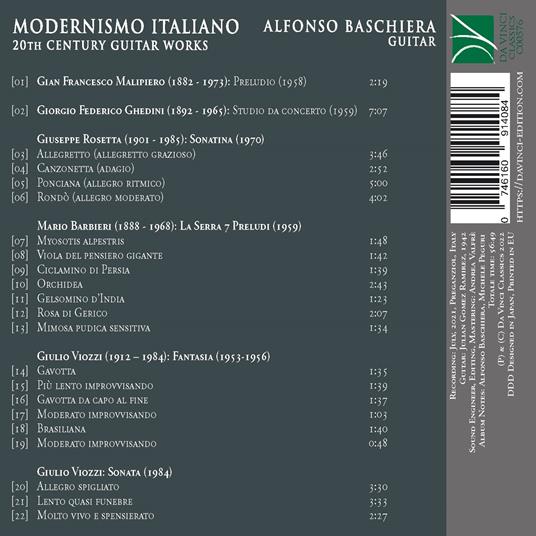 Modernismo Italiano - CD Audio di Alfonso Baschiera - 2